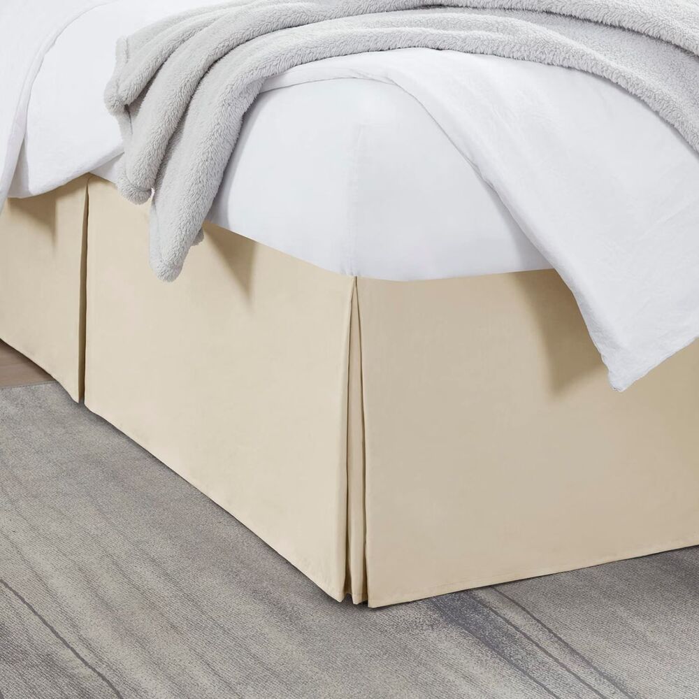 Nestl Cream Full XL Bed Skirt - 14" Drop (Beige Cream)
